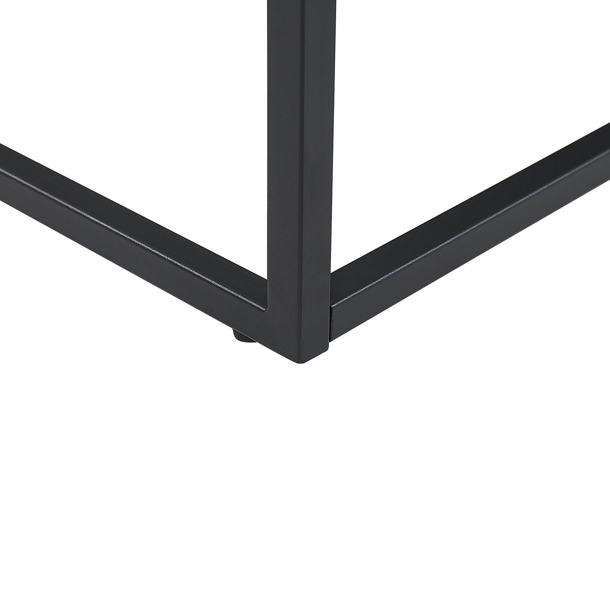 COUCHTISCH Marmor Optik schwarz rechteckig 60/100 cm Delano - Schwarz, Holzwerkstoff (60/100/45cm) - Beliani