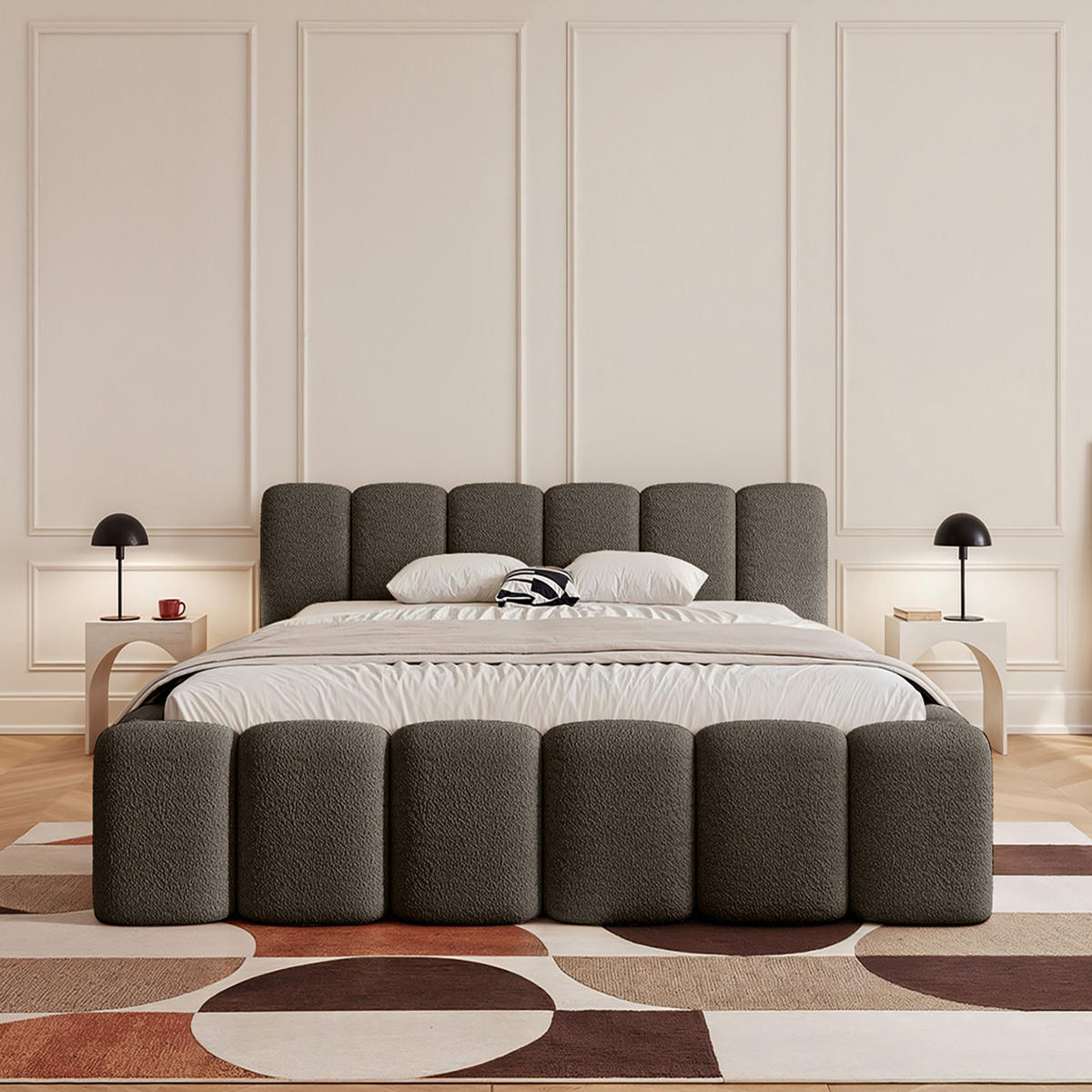 POLSTERBETT MACAPA 200x200 cm, Braun - Braun, Textil (200/200cm) - Fedve