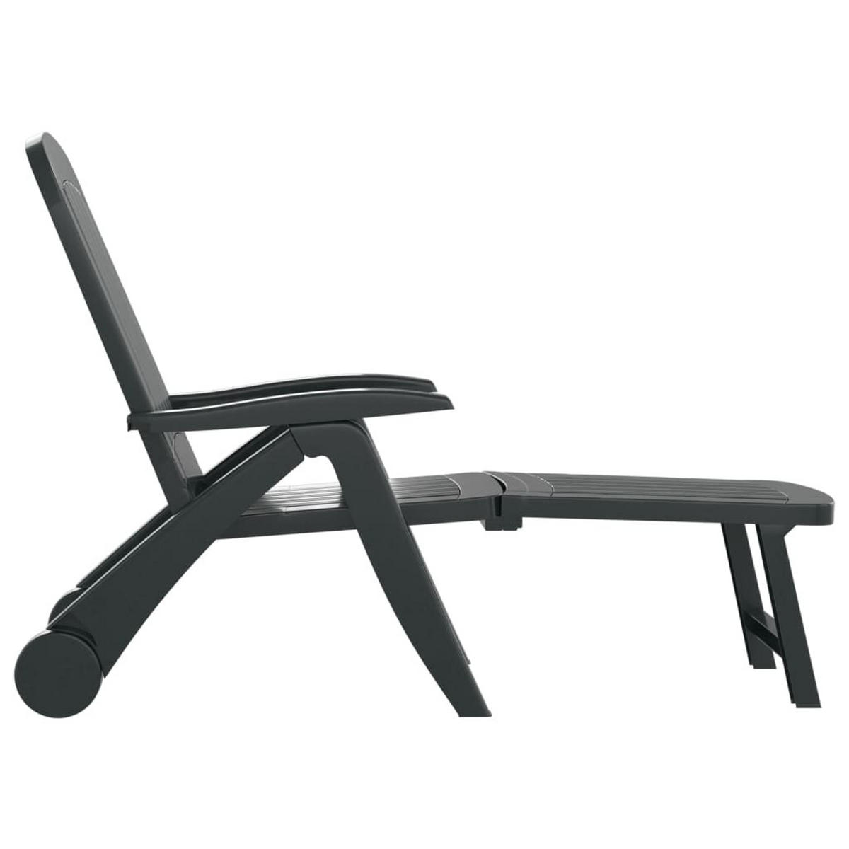 SONNENLIEGE Klappbar Polypropylen Grün - Grün, Kunststoff (71/103/186cm) - furnicato