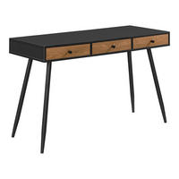 SCHREIBTISCH Tumba - Schwarz, Holzwerkstoff/Metall (48/115/75cm) - [en.casa]