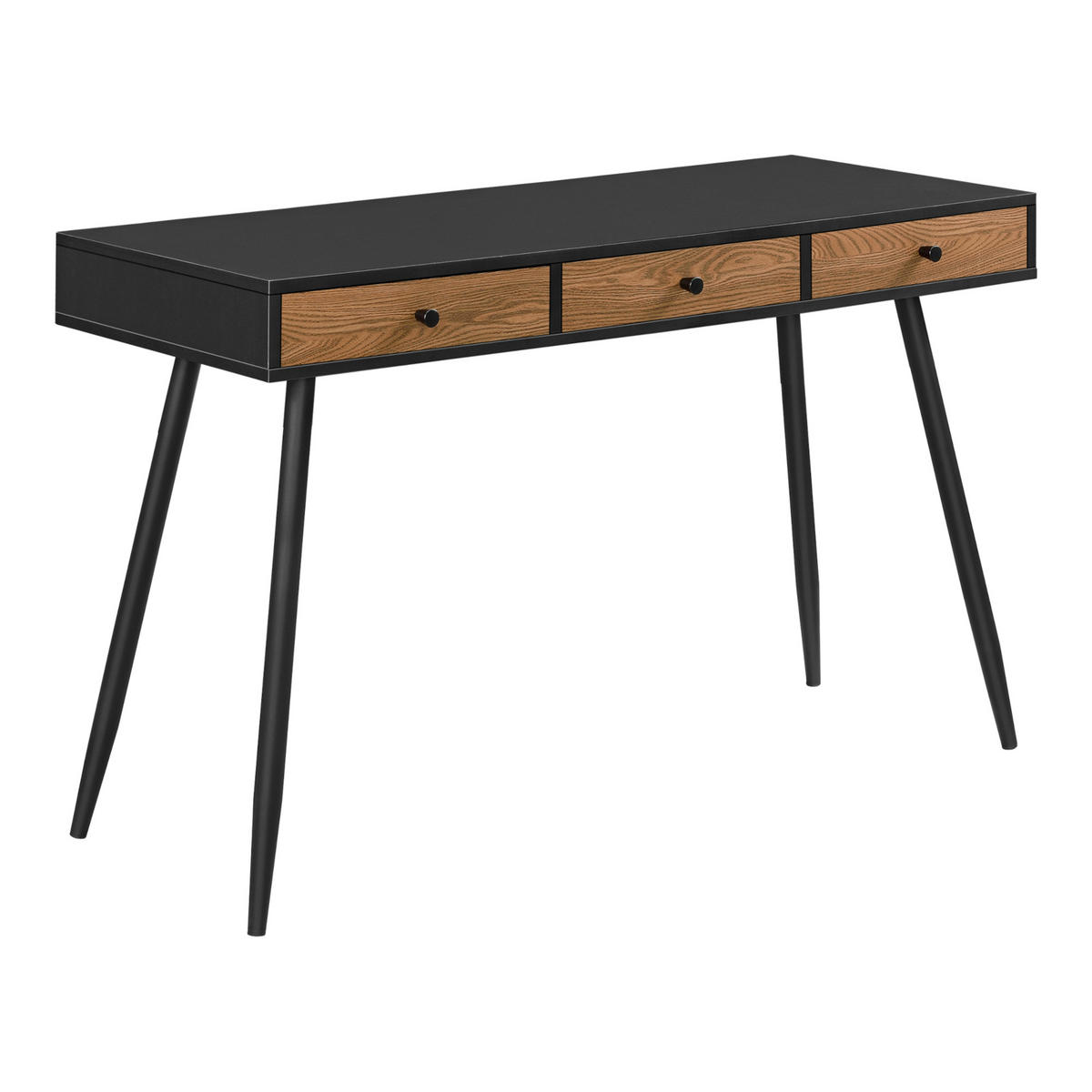 SCHREIBTISCH Tumba - Schwarz, Holzwerkstoff/Metall (48/115/75cm) - [en.casa]