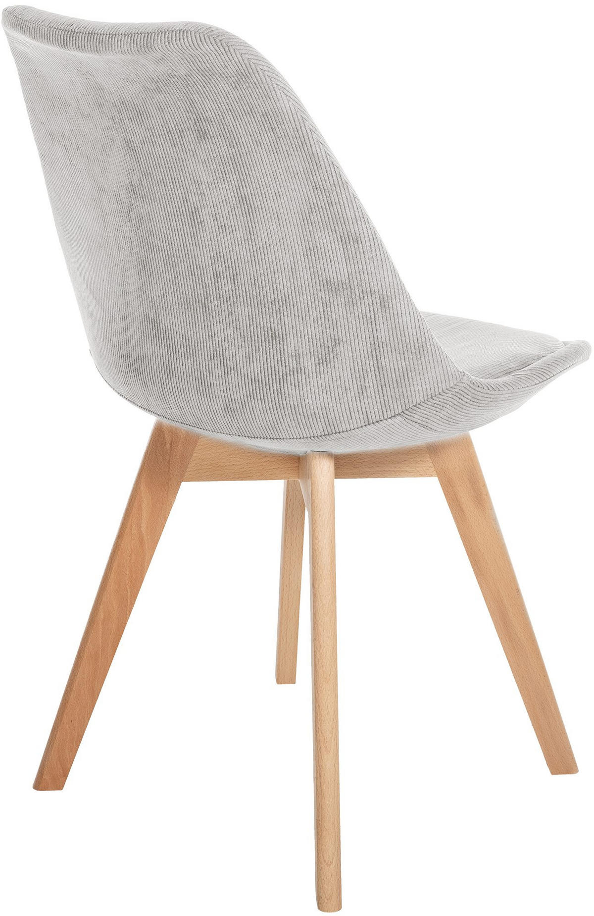 STUHL Cord beige - Eukalyptusholzfarben/Beige, Holz/Textil (49/83/50cm) - CLP