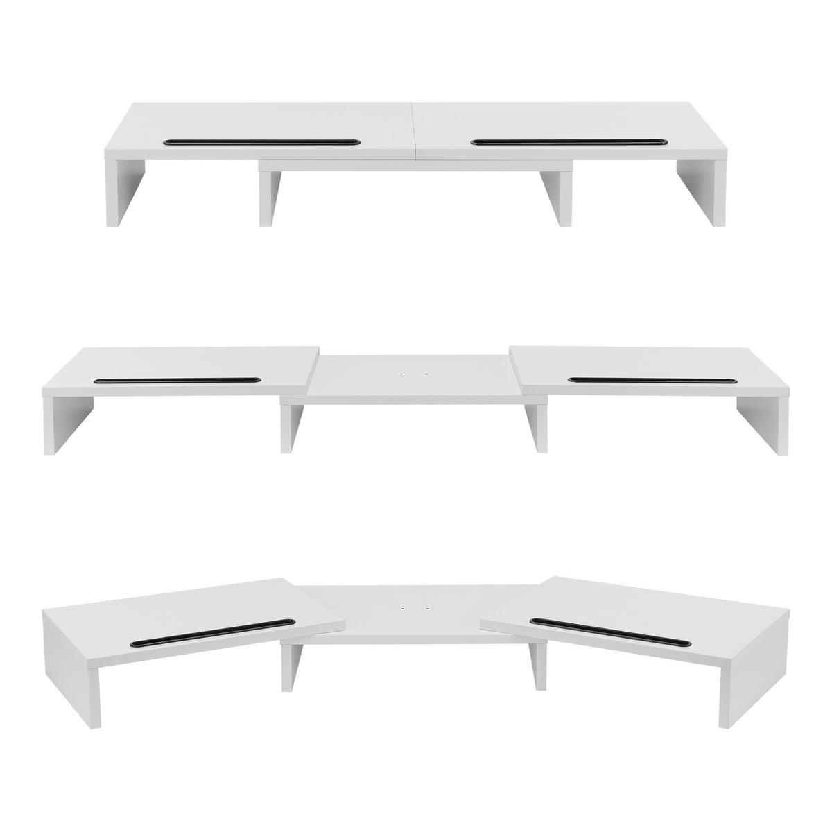 MONITORSTÄNDER Vilppula - Weiß, Holzwerkstoff (27/79/10.5cm) - [en.casa]