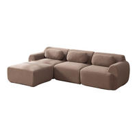ECKSOFA Chenille Camel - Braun, Textil (271/177cm) - WISHDOR