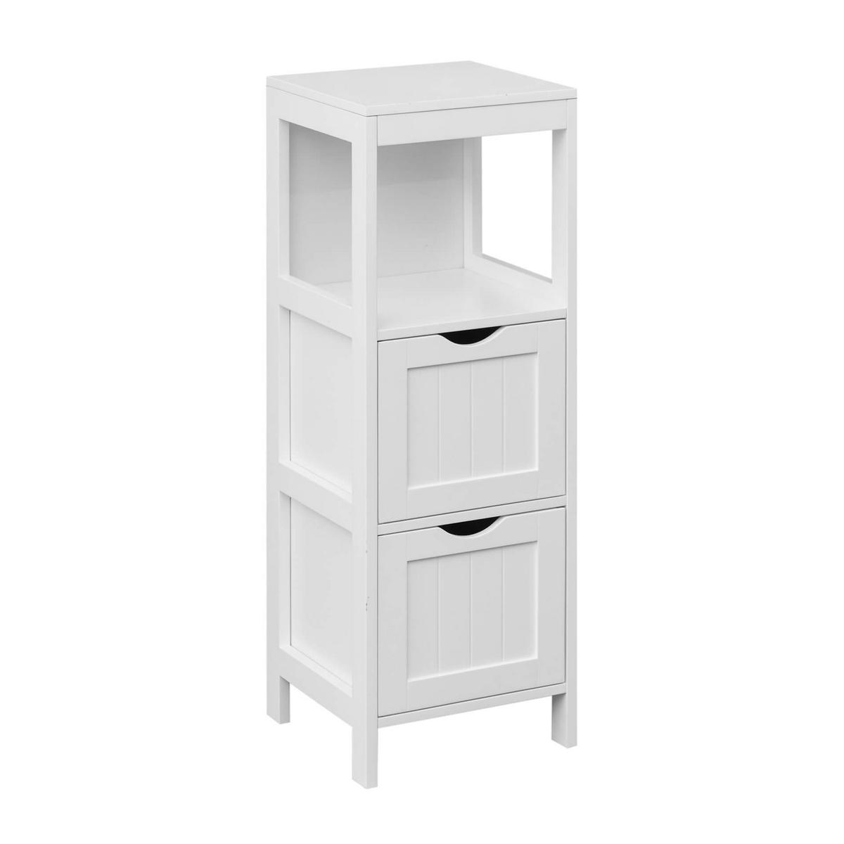 BADEZIMMERSCHRANK Weiß 30/30/84 cm - Weiß, Holzwerkstoff (30/84/30cm) - Mobili Rebecca