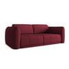 3-SITZER SOFA Chenille Stoff Rot - Rot/Weinrot, Kunststoff/Textil (210/74/105cm) - Makamii