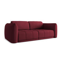 3-SITZER SOFA Chenille Stoff Rot - Rot/Weinrot, Kunststoff/Textil (210/74/105cm) - Makamii