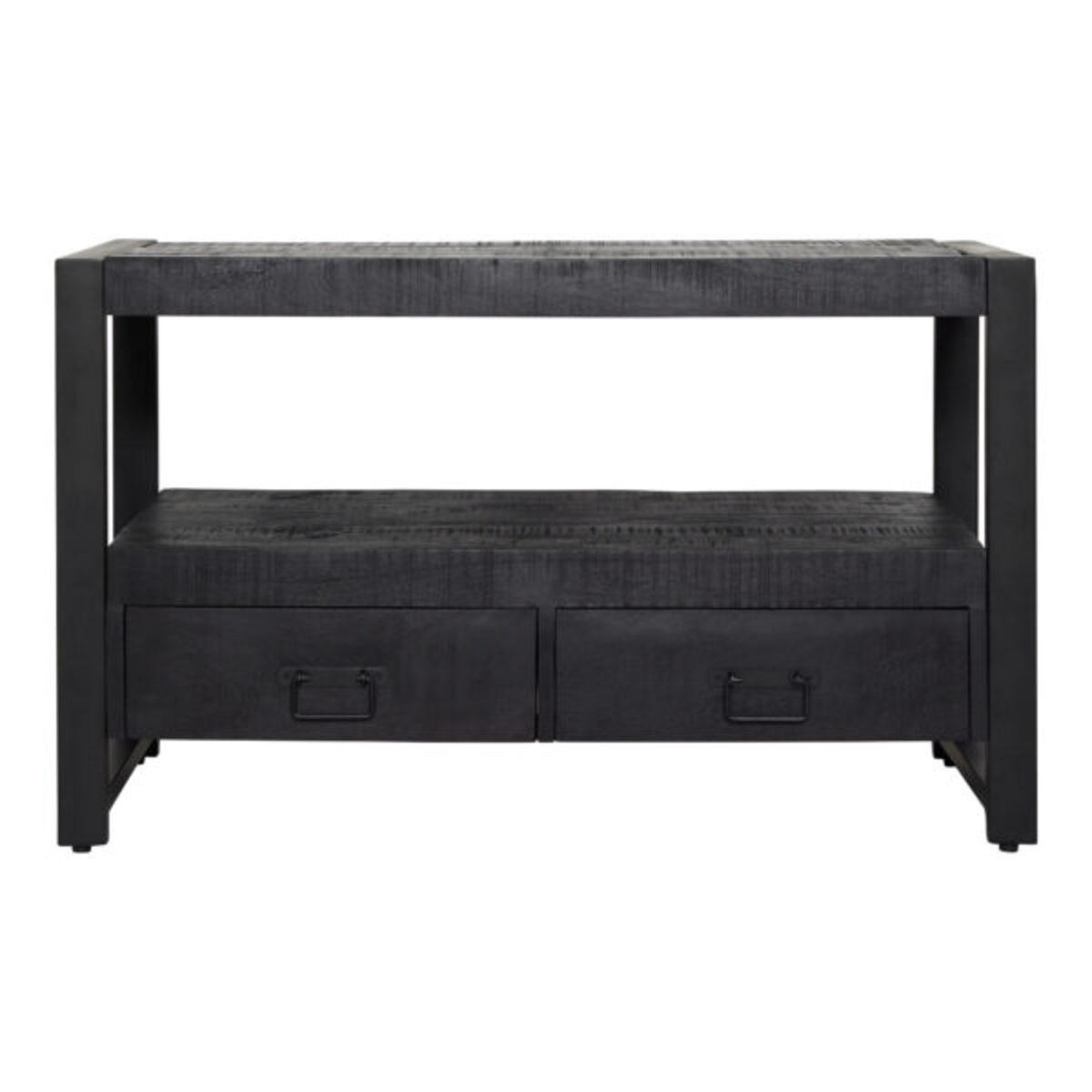 LOWBOARD Zavan Mangoholz 100 cm / 45 cm Schwarz - Schwarz, Holz (100/60/45cm) - Villa Möbel