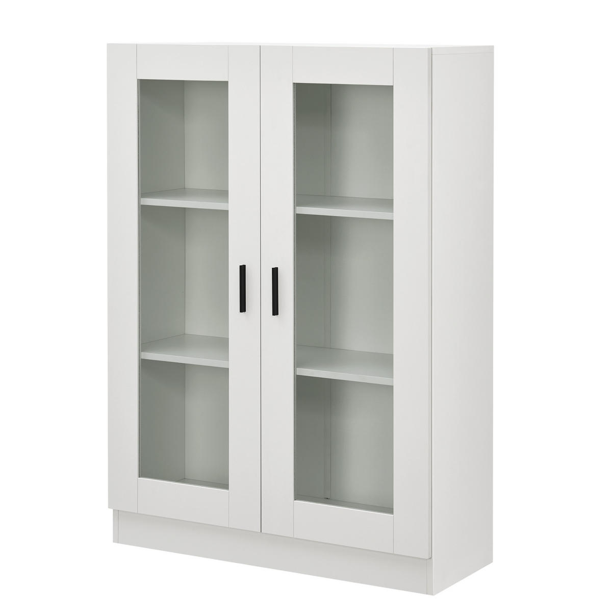 VITRINE Sorø - Weiß, Holzwerkstoff (80/115/31cm) - [en.casa]