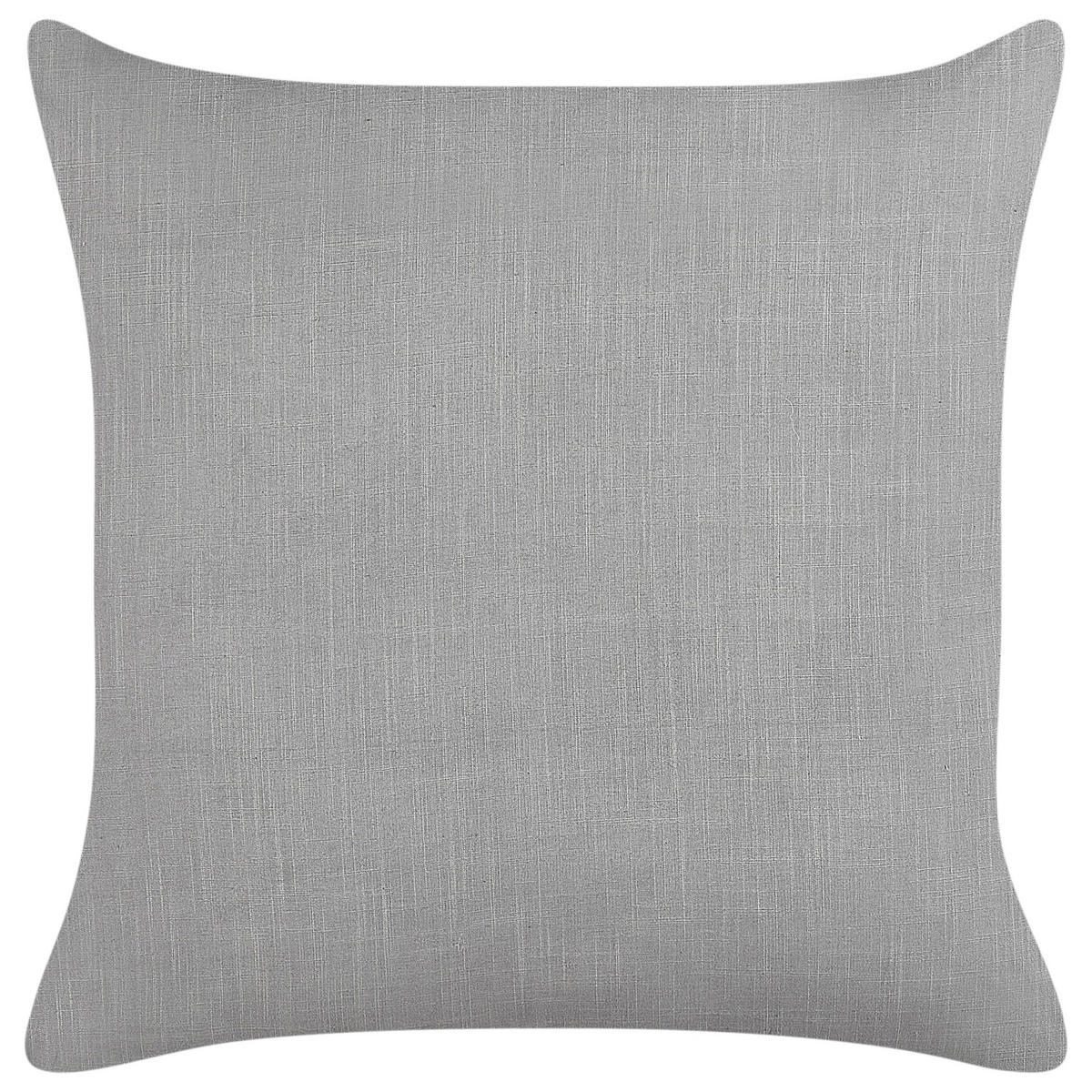 Dekokissen 2er-Set Grau 50/50 cm Milas - Weiß/Grau, Textil (50/50cm) - Beliani