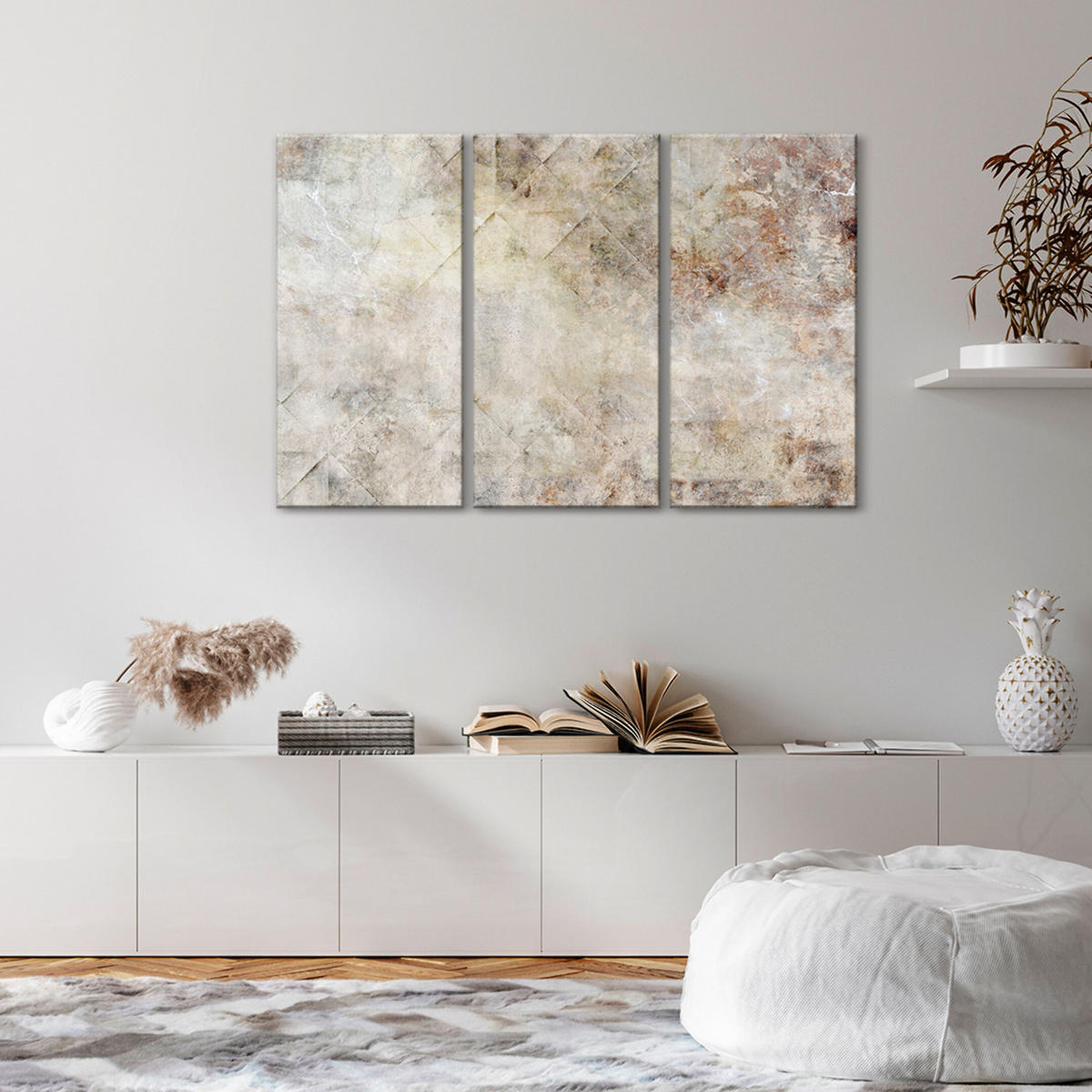 LEINWANDBILD Mehrfarbig 3-tlg. 90x60 cm - Multicolor, Holz (90/60cm) - LUMASOUL