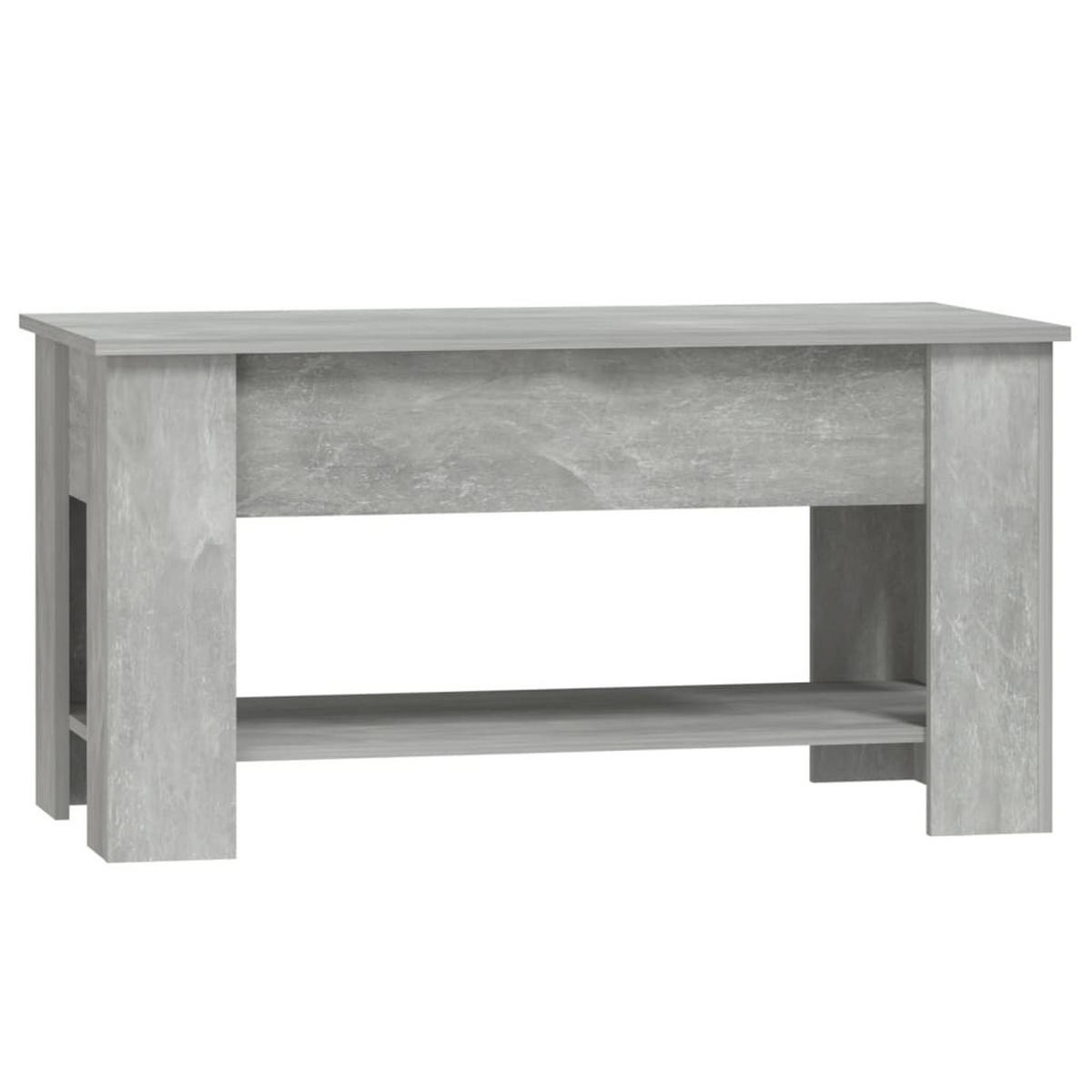 COUCHTISCH Betongrau 101x49x52 cm Holzwerkstoff - Grau, Holzwerkstoff (101/49/52cm) - furnicato