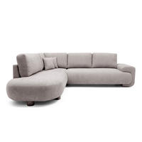 4-SITZER Ecksofa MIRABEL L Links 285x255 cm Bouclé Mauve - Mauve, Holz/Kunststoff (285/255cm) - Muffo