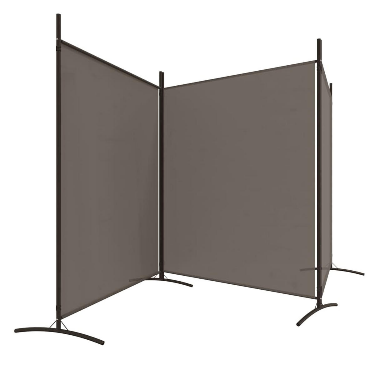 PARAVENT 3-teilig Anthrazit 525/180 Cm Stoff - Anthrazit, Textil (525/180/0.1cm) - vidaXL