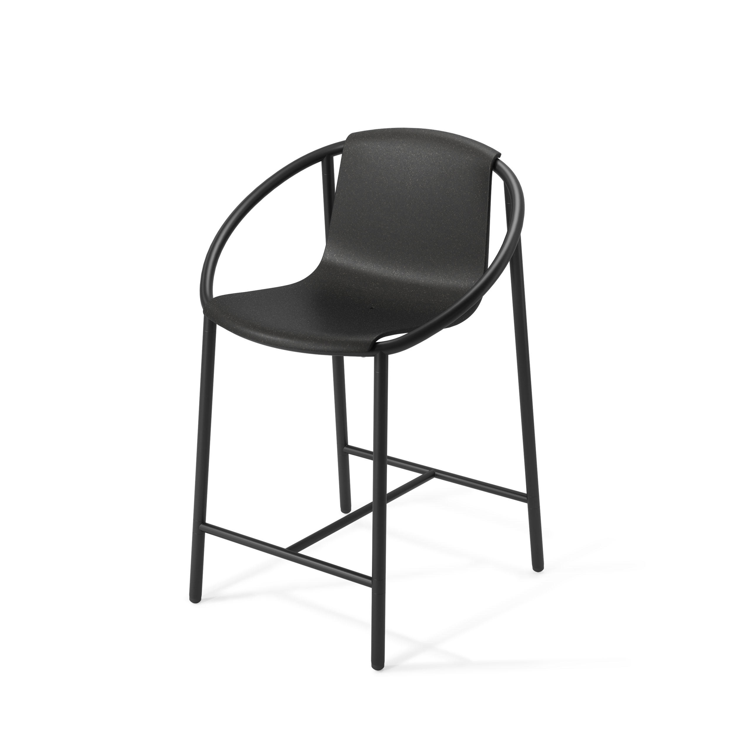 BARSTUHL Ringo, Black - Schwarz, Metall (58/90/64cm) - Umbra