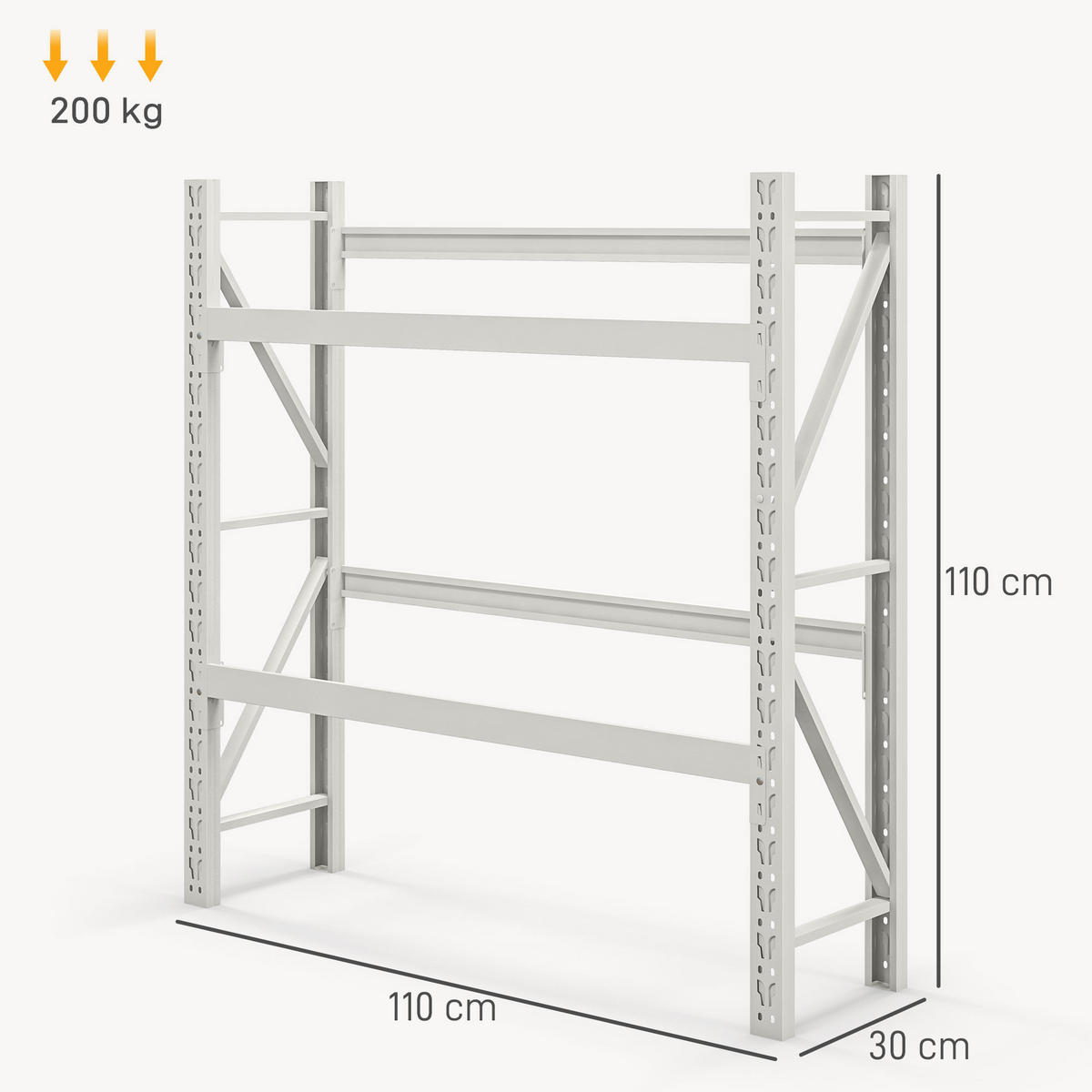 GETRÄNKEKISTENREGAL für 6 Kisten, Freistehend Getränkeregal, Stahl, Weiß - Weiß, Metall (30/110/110cm) - HOMCOM