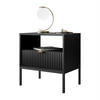NACHTTISCH CORTADO S54 SCHWARZ - Schwarz, Holzwerkstoff (54/56/39cm) - Lookway