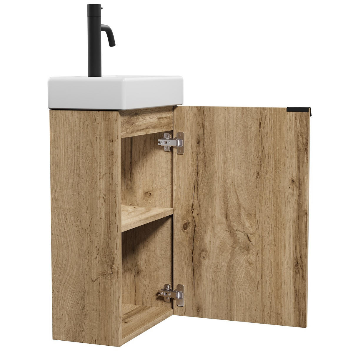 GÄSTE-WC-MÖBELSET Apollo 2 Teile Eiche - 40 x 22 x 68 cm - Eichefarben, Holz (40/68/22cm) - Badplaats