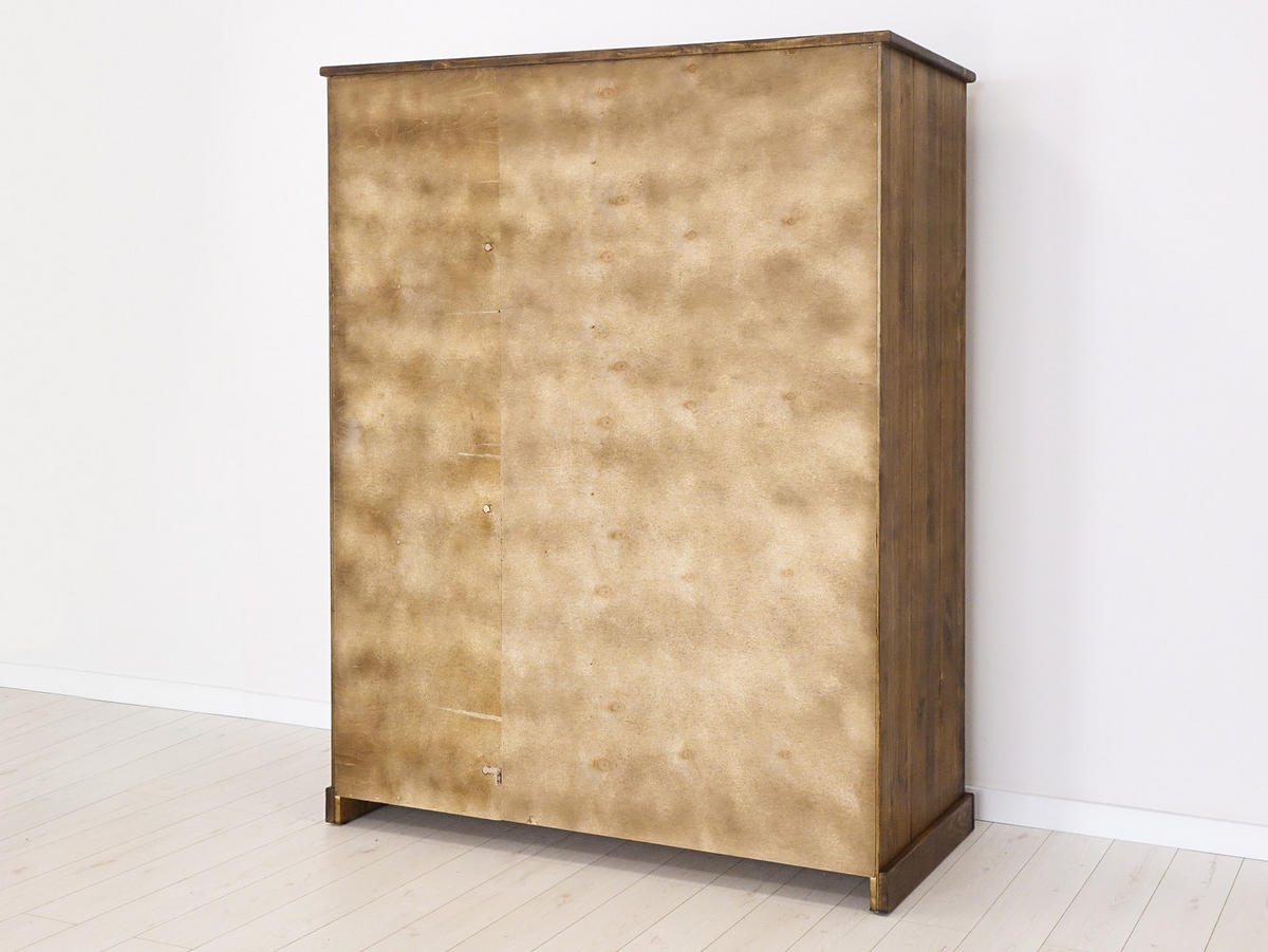 KLEIDERSCHRANK aus Massivholz Rustyk 3D - Dunkelbraun/Schwarz, Holz (155/190/60cm) - Seart