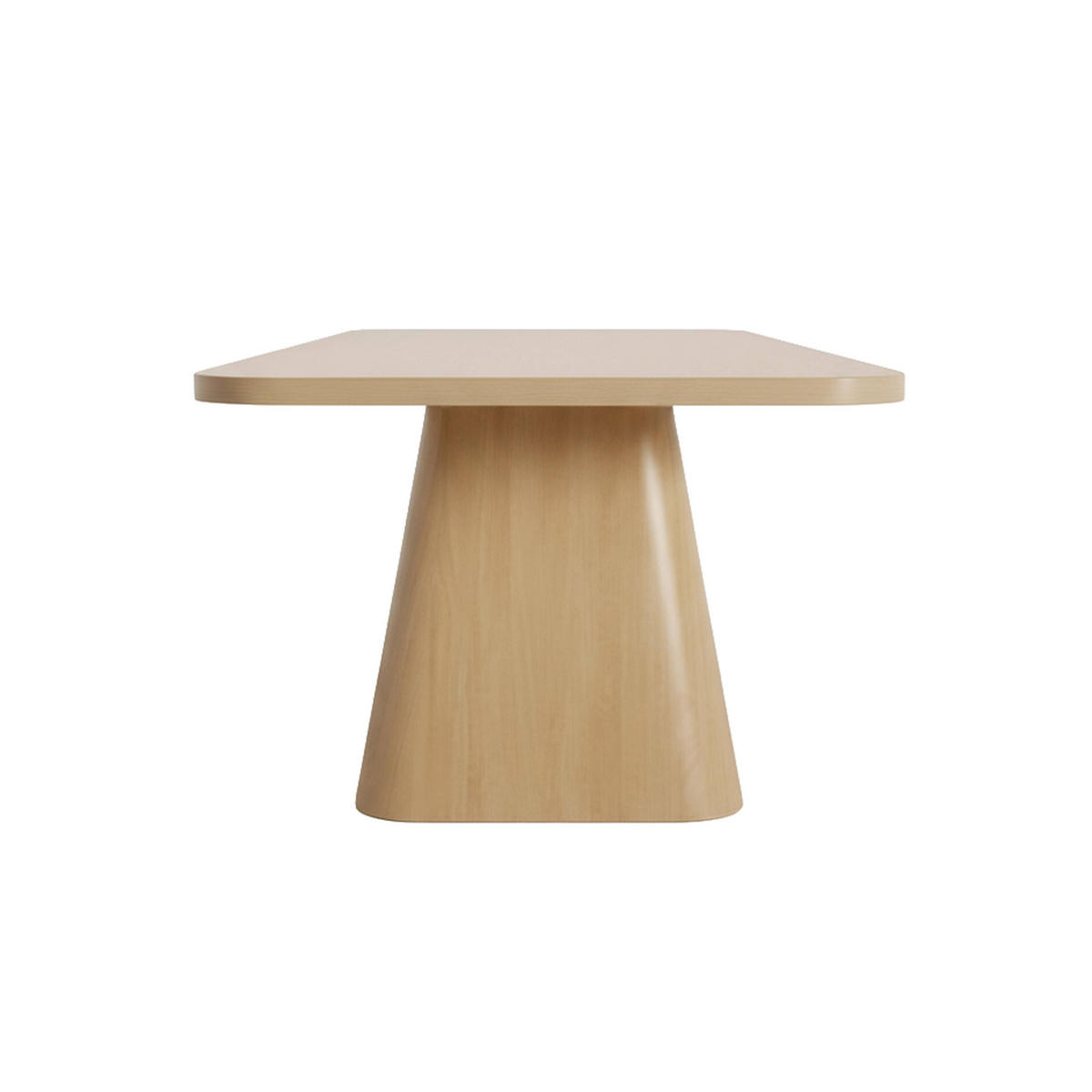 ESSTISCH, helles Holzeffekt - Beige, Holz (90/180/75cm) - Oviala