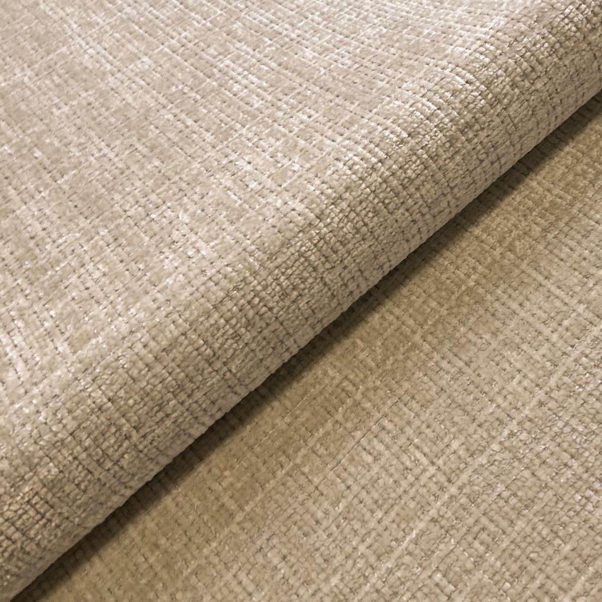 ECKSOFA Puffy mit Schlaffunktion und Bettkasten - besonders weich und puffig aus Dunkelbeige Chenille-Stoff - Ottomane rechts - Beige/Schwarz, Holz/Kunststoff (266/138cm) - S-Style Möbel