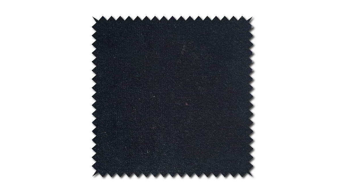 SESSEL MIT HOCKER LOTTE Schwarz Velvet - Schwarz, Textil (79/117/82cm) - KAWOLA