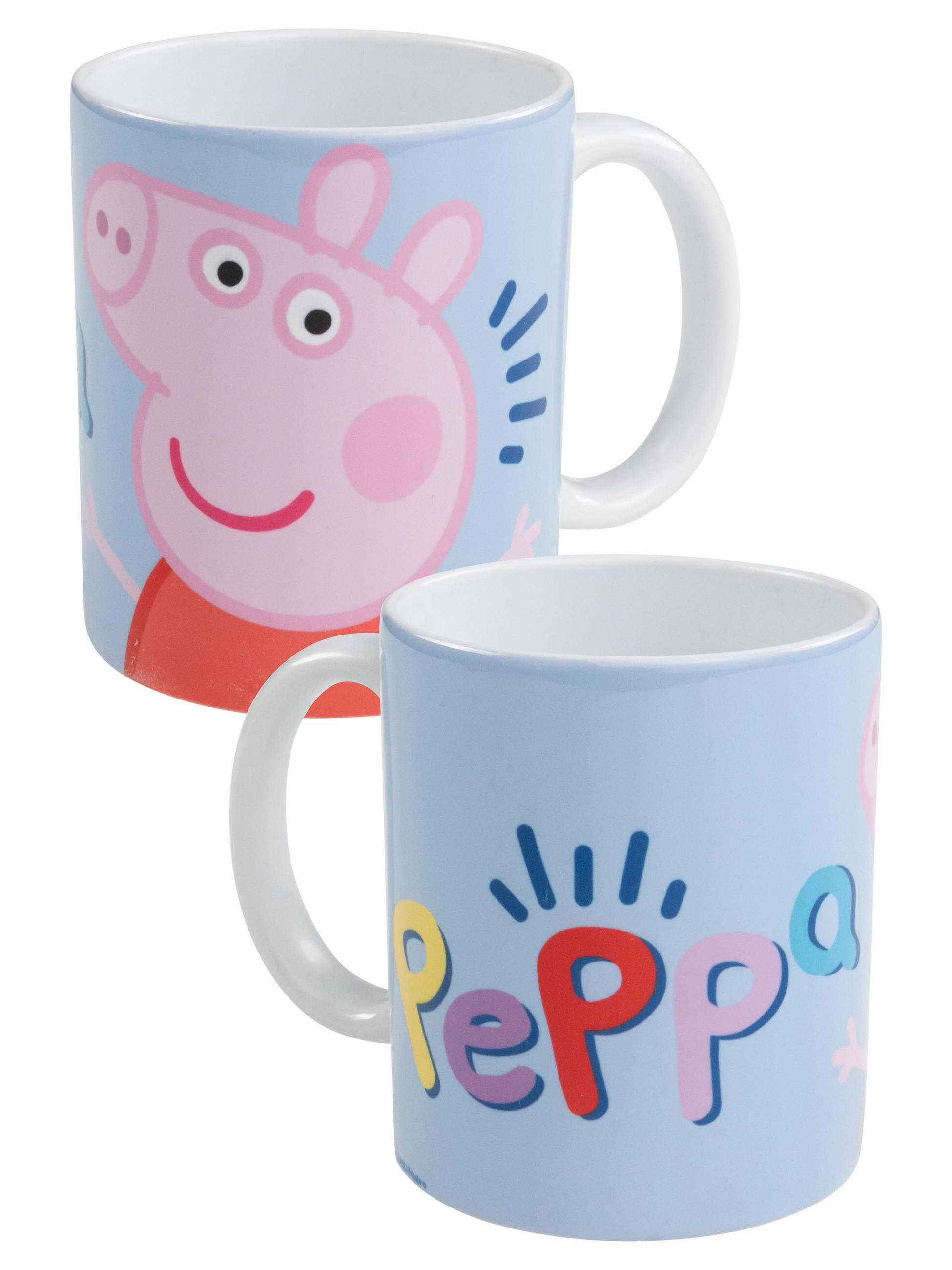BECHER Peppa Wutz Blau 320 ml - Blau, Keramik (0.32L) - United Labels
