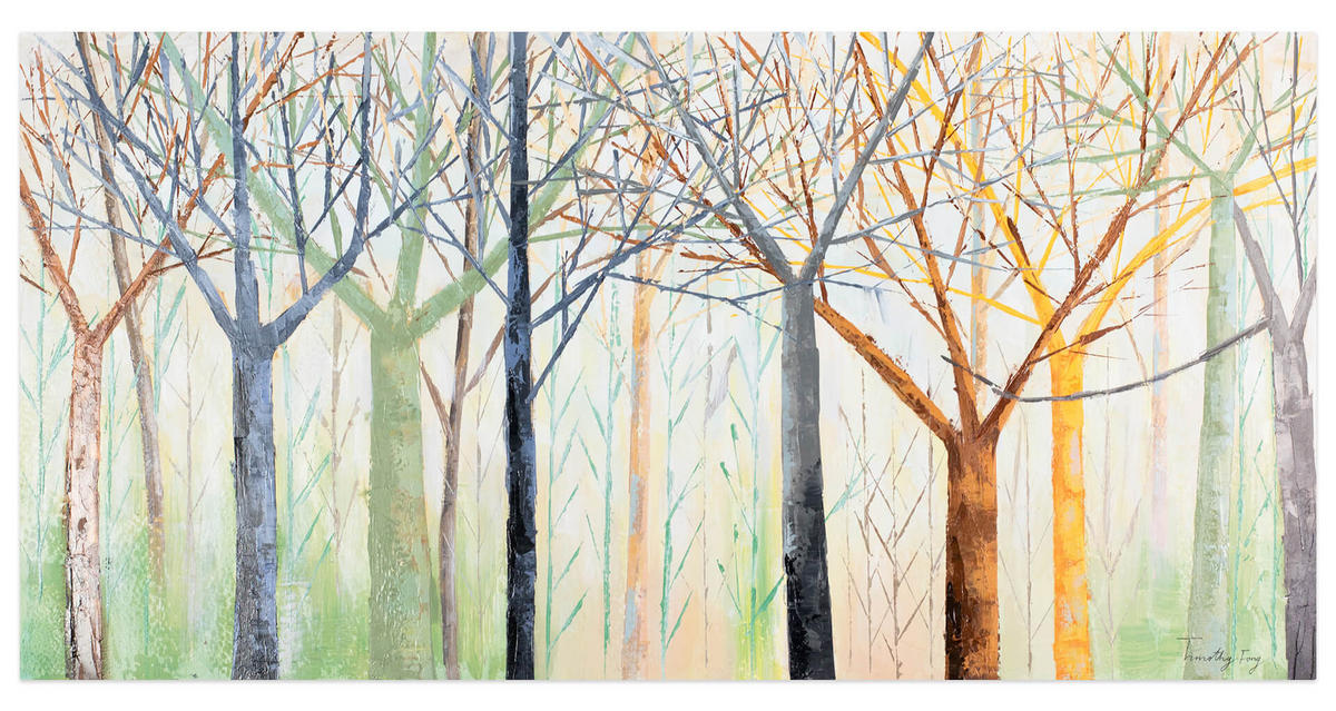 ÖLGEMÄLDE 140/70 cm - Grün, Holz/Textil (140/70cm) - KUNSTLOFT
