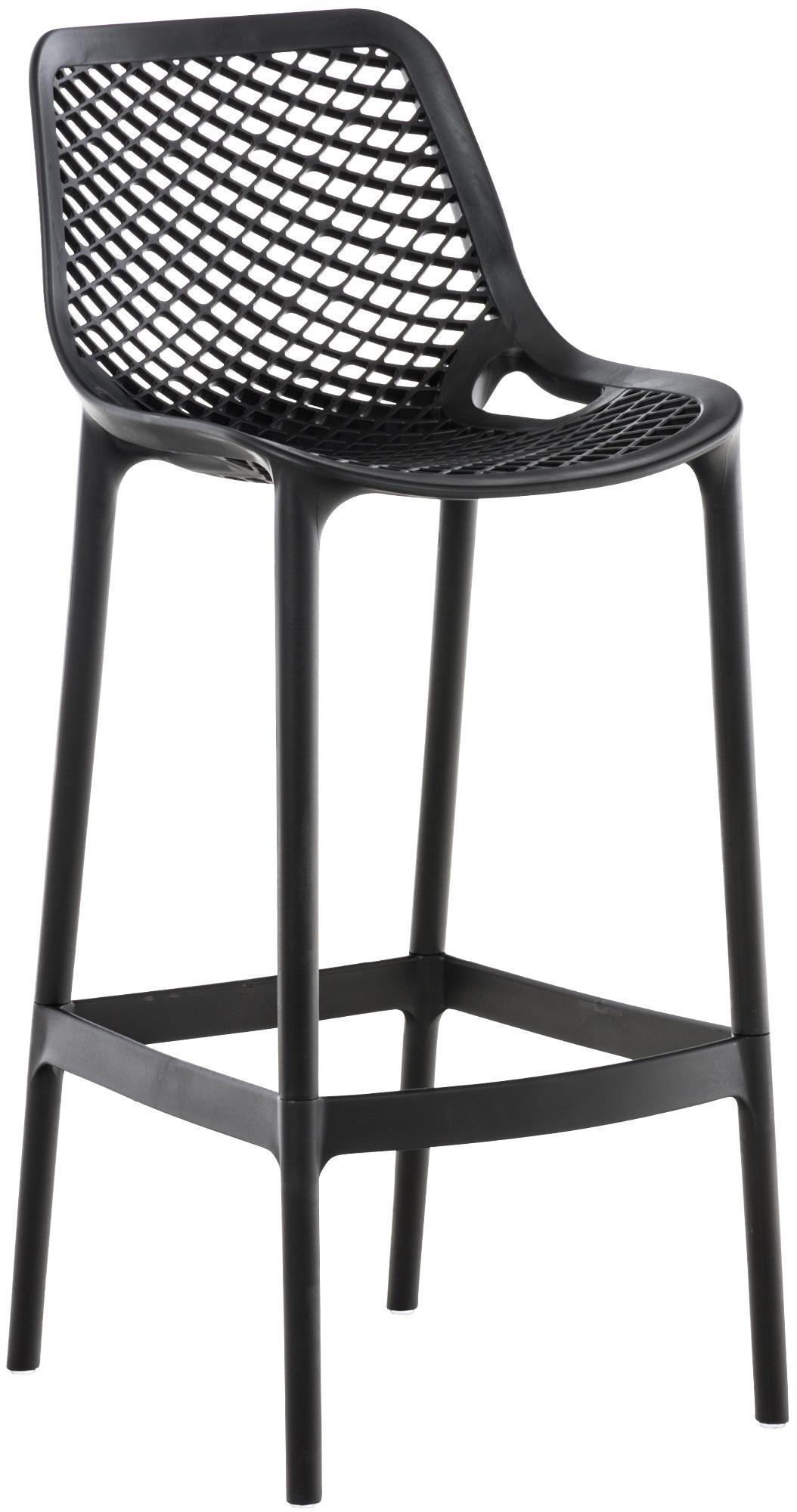 BARHOCKER Kunststoff Schwarz - Schwarz, Kunststoff (45/105/53cm) - CLP
