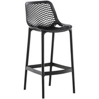 BARHOCKER Kunststoff Schwarz - Schwarz, Kunststoff (45/105/53cm) - CLP