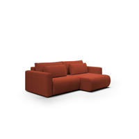 ECKSOFA mit Schlaffunktion 5-Sitzer Rot - Rot, Textil (240/149cm) - Furnisell