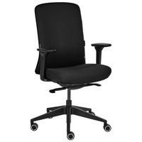 KANCELÁŘSKÁ ŽIDLE Látka Černá Kamilon - černá, textil (60/98/65cm) - Beliani