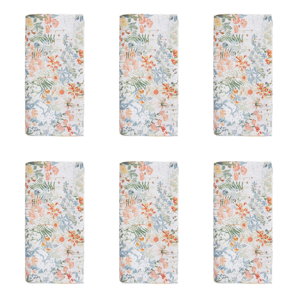 SERVIETTEN (6er Set) Montecito 42x42cm - Multicolor, Textil (42/42cm) - BUTLERS