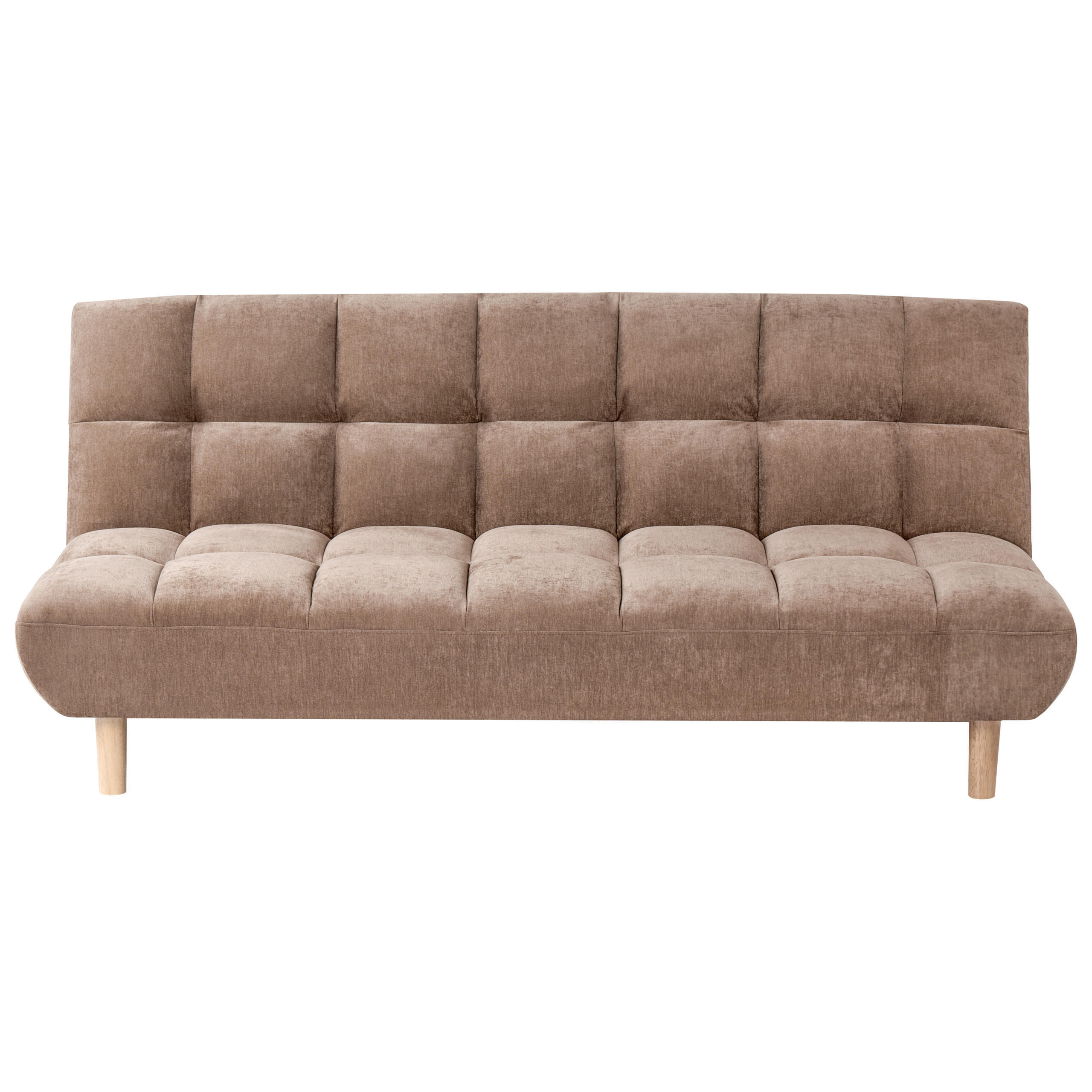 SCHLAFSOFA 2-Sitzer Chenillegewebe Braun Risor - Braun, Textil (190/83/90cm) - Beliani