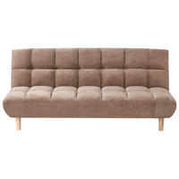SCHLAFSOFA 2-Sitzer Chenillegewebe Braun Risor - Braun, Textil (190/83/90cm) - Beliani