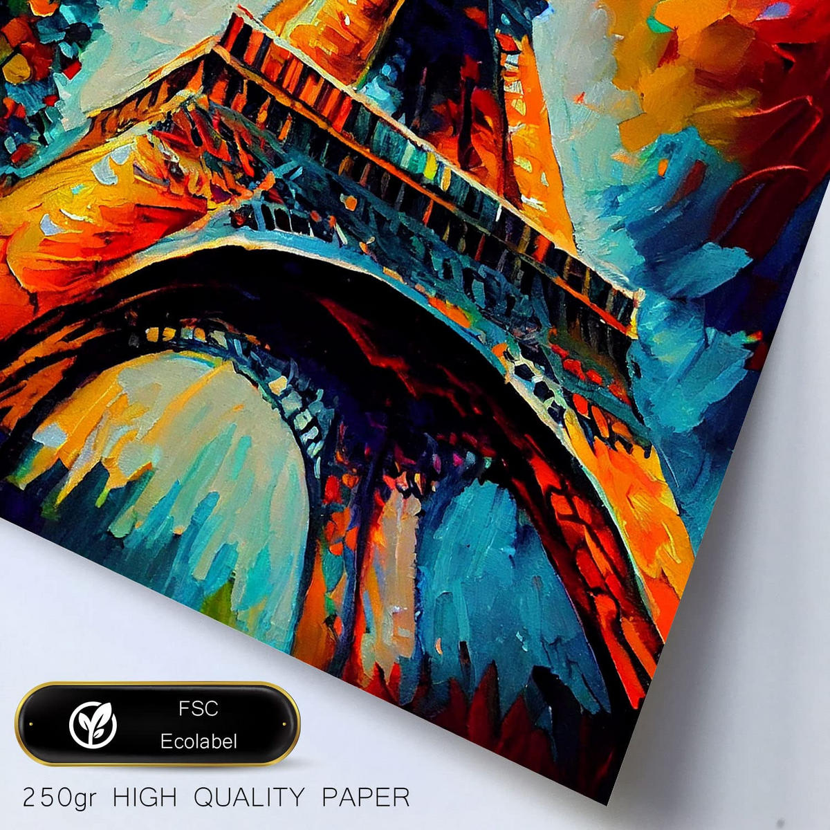 POSTER Set Mit 6 Hoch Aufragend Im Ölgemälde Stil A3 & A4 Weißer Rahmen - Weiß, Papier (29/3cm) - Nacnic