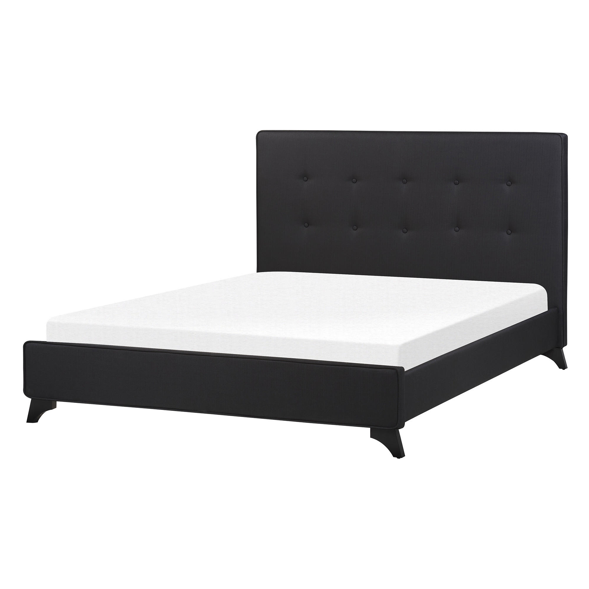 POLSTERBETT 140/200cm Schwarz Ambassador - Schwarz, Textil (140/200cm) - Beliani
