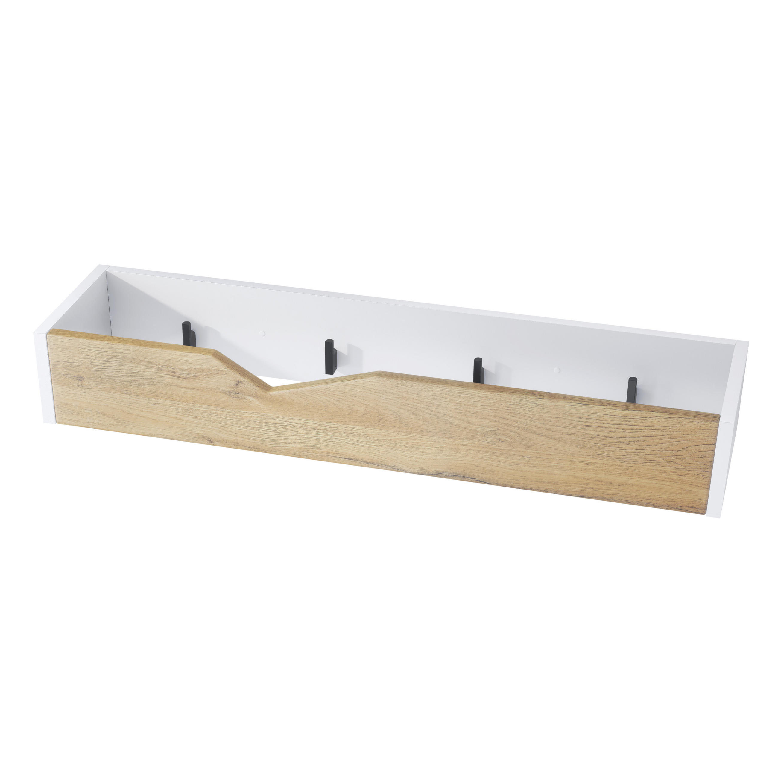 GARDEROBENPANEEL Kolmio Eiche Natur - Eichefarben, Holzwerkstoff (83.5/12.5/21cm) - Vladon