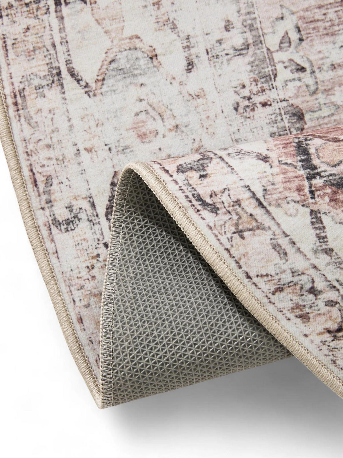 PRATELNÝ koberec George Krémová/Taupe ø 120 cm - krémová/šedohnědá, plast/umělá hmota (120/120cm) - benuta