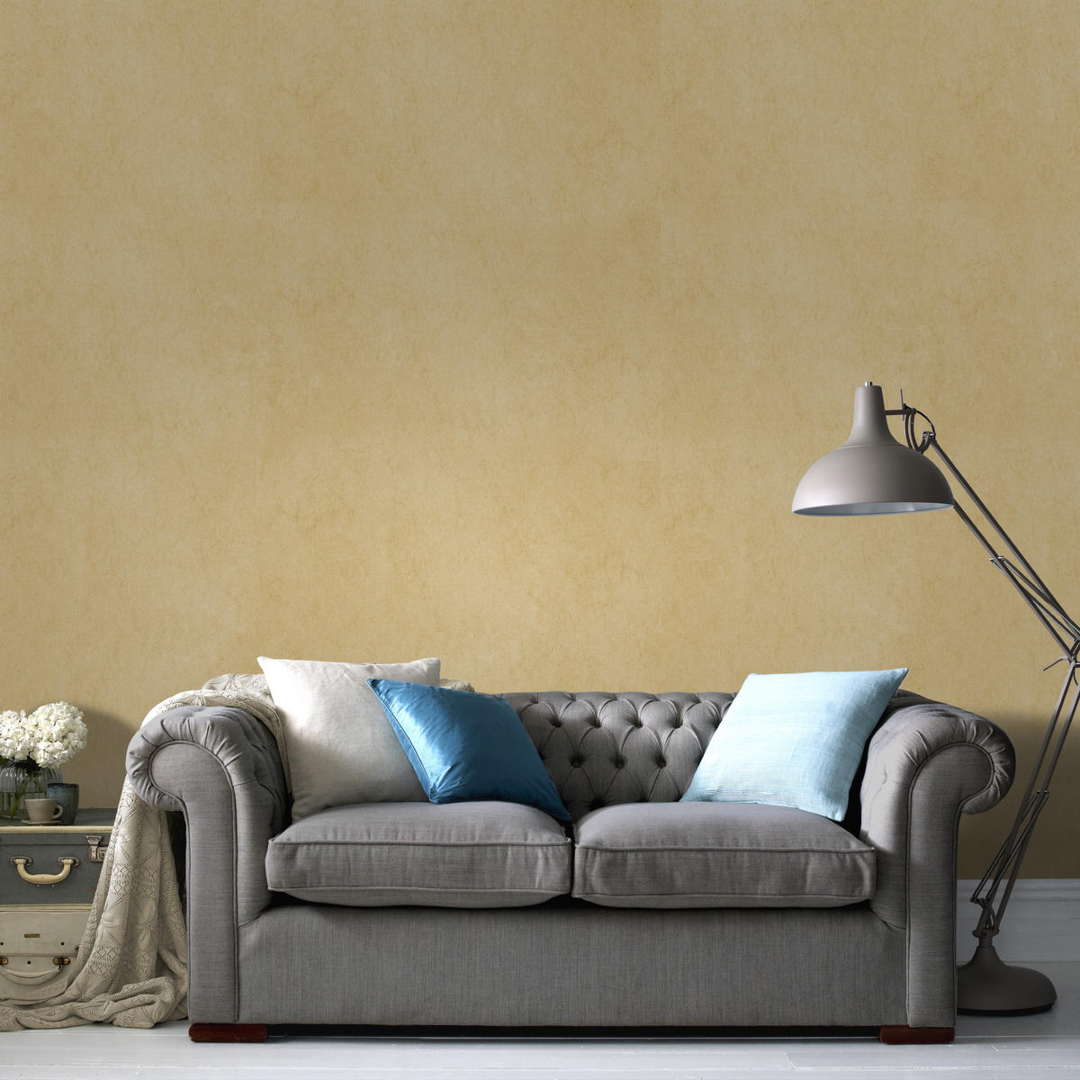VLIESTAPETE - Tranquil Gold - Gold - Goldfarben, Papier/Kunststoff (53/1005cm) - Graham & Brown
