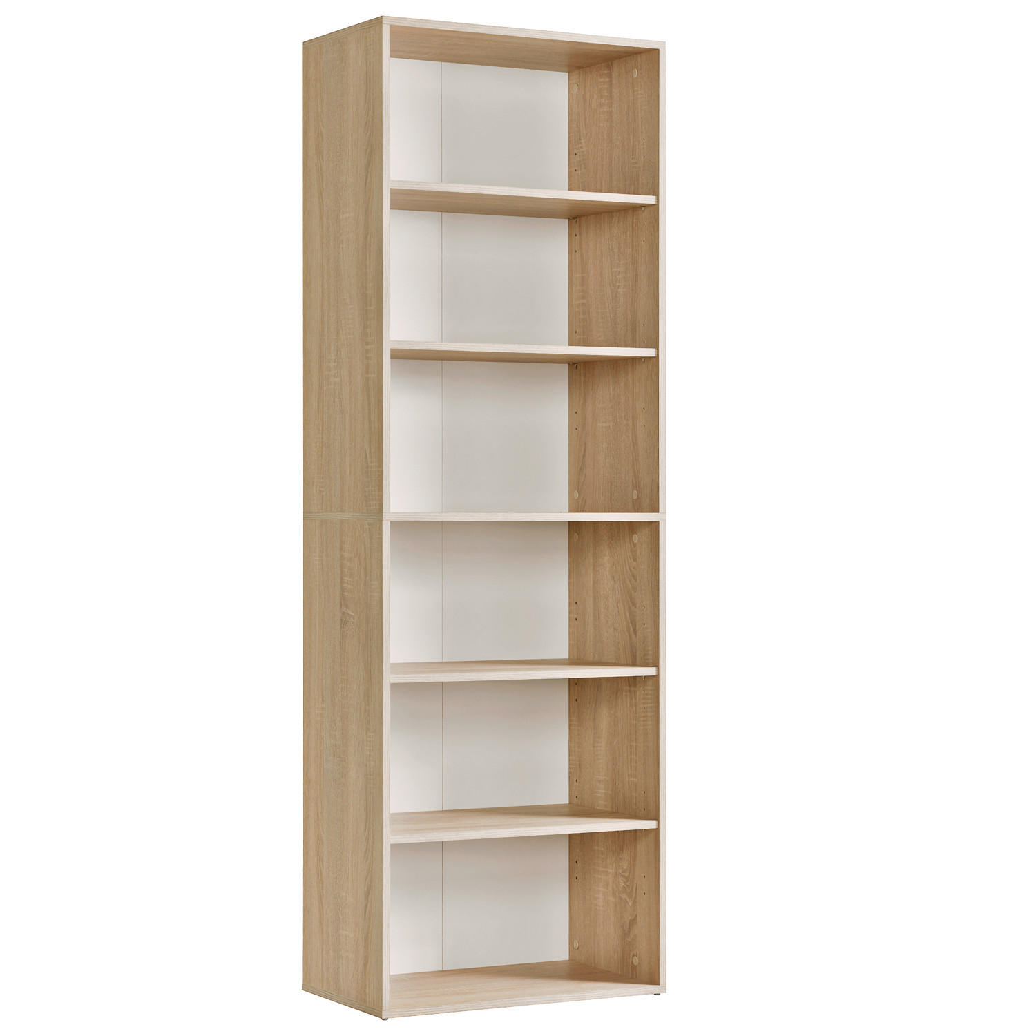BÜCHERREGAL Der Bücherwurm - Sonoma Eiche, Holzwerkstoff (60/180/34.5cm) - Mokebo