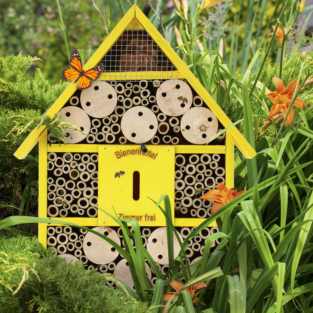 BIENENHOTEL - Multicolor, Holz (29/38/9cm) - Relaxdays