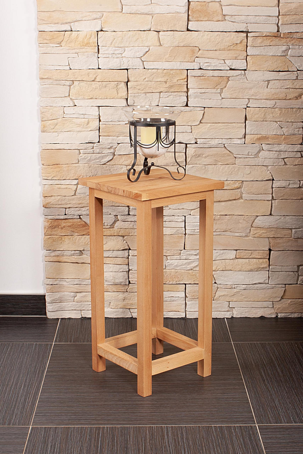 BLUMENSTÄNDER Siri Platte 2cm Buche 30x30x60cm - Buchefarben, Holz (30/30/60cm) - DELUKE