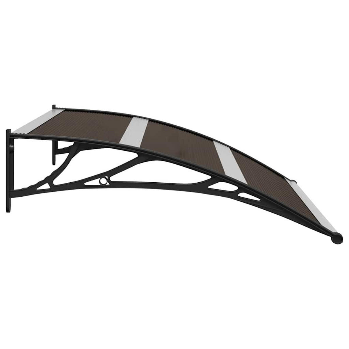 VORDACH Schwarz 120/75 Cm Pc - Schwarz, Kunststoff (120/0.5/75cm) - vidaXL