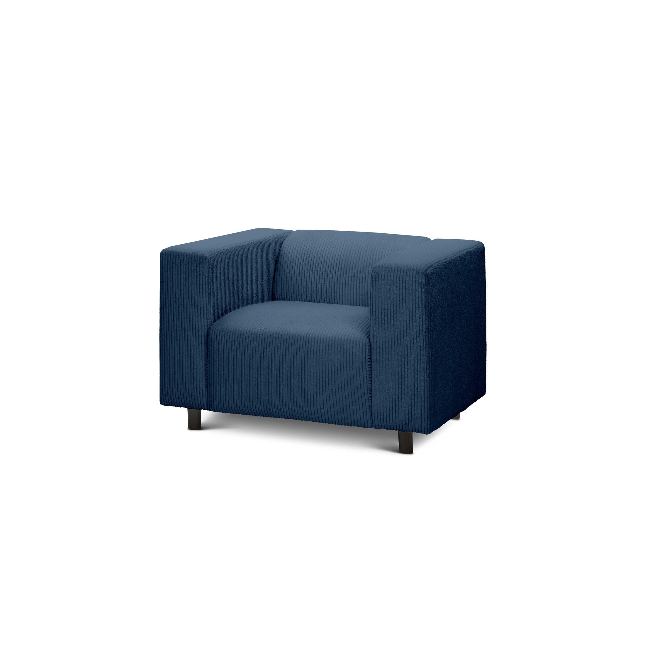 SESSEL July Dunkelblau 95 × 80 × 57 cm - Dunkelblau, Textil (95/80/57cm)