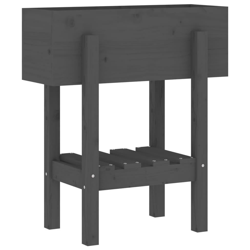 PFLANZKÜBEL Grau 62x30x69 cm Massivholz Kiefer - Grau, Holz (62/69/30cm)
