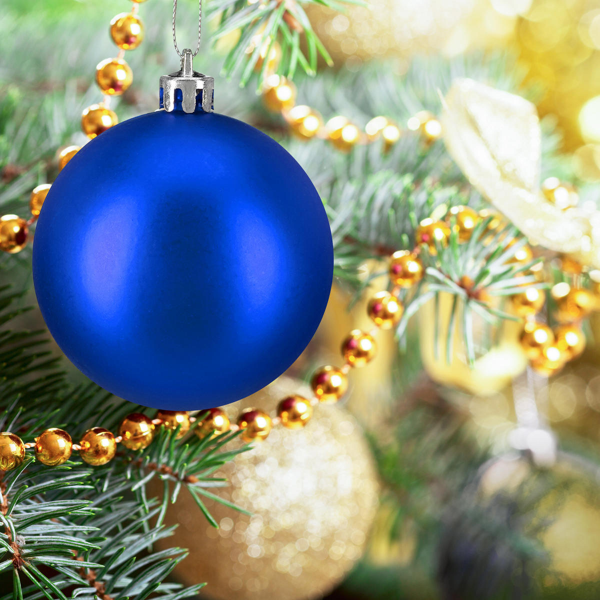 100XWEIHNACHTSKUGELN - Blau, Kunststoff (6/7/6cm) - Relaxdays