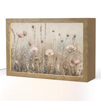 STOLNÁ LAMPA Kvety - Ružová - Moderné - Béžová 30x20 cm - farba akácie, kompozitné drevo (8/30/20cm) - OnlyWow