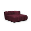 SOFAELEMENT Rechts Chenille Stoff Rot - Bordeaux/Schwarz, Holzwerkstoff/Kunststoff (179/70/113cm) - Makamii