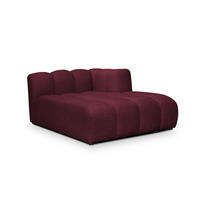 SOFAELEMENT Rechts Chenille Stoff Rot - Bordeaux/Schwarz, Holzwerkstoff/Kunststoff (179/70/113cm) - Makamii